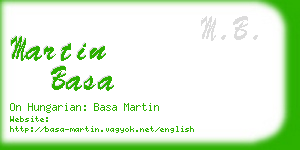 martin basa business card